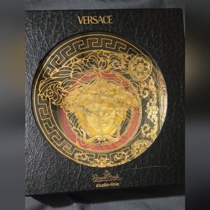 Versace Red and Gold 7" Square Bowl